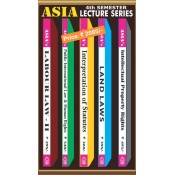 Asia Law House's 4th Semester Lecture Series including Labour Law II, Public International Law And Human Rights, Interpretation Of Statutes (IOS), Land Laws, Intellectual Property Law (Set of 5 Books) by Dr. Rega Surya Rao